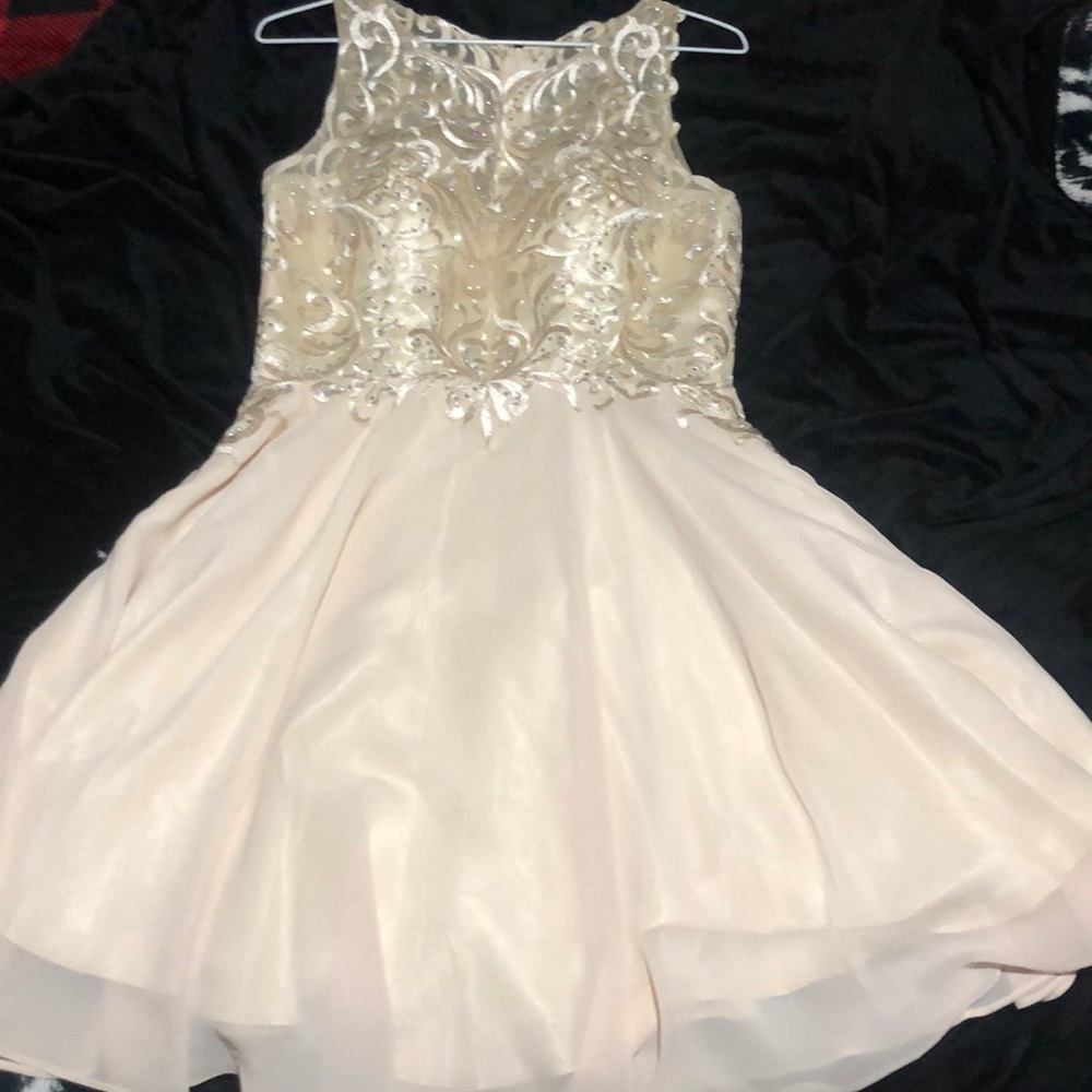 beige dress